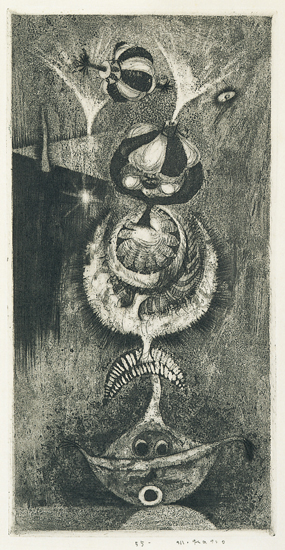 加納光於　植物 No.1　1955年　銅版