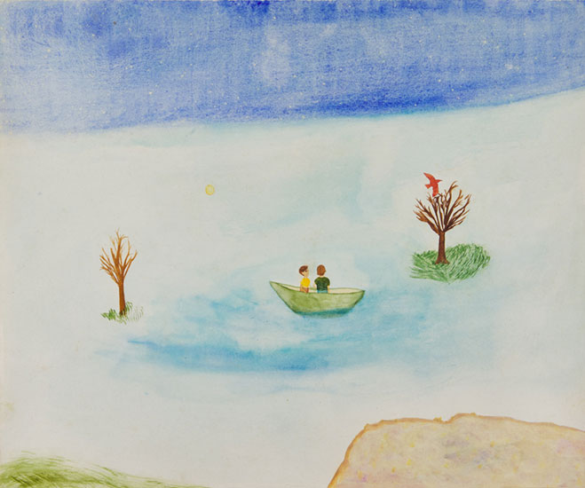 成瀬麻紀子《水のともだち》制作年不詳 成瀬麻紀子《水のともだち》制作年不詳